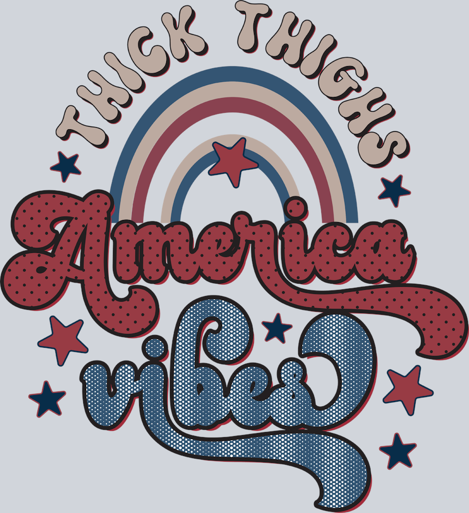 Thick Thighs America Vibes - STK06100