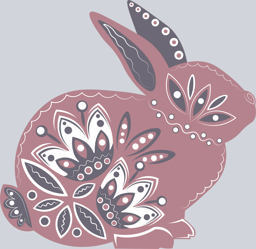 Easter Bunny Folk Art - STK01756