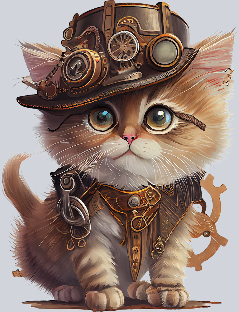 Steampunk Cat 5 - STK05811