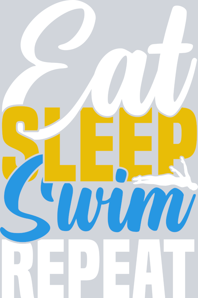 Sports Eat Sleep Swo=im Repeat Color - STK05682