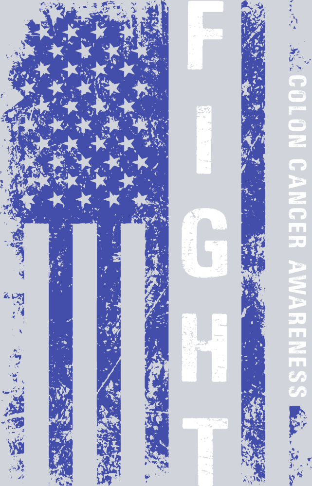 Fight Colon Cancer Vertical Flag - White - STK07442