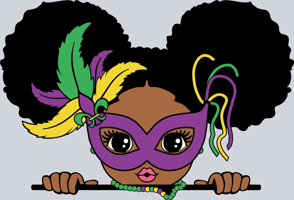 Mardi Gras Peek A Boo - STK04091