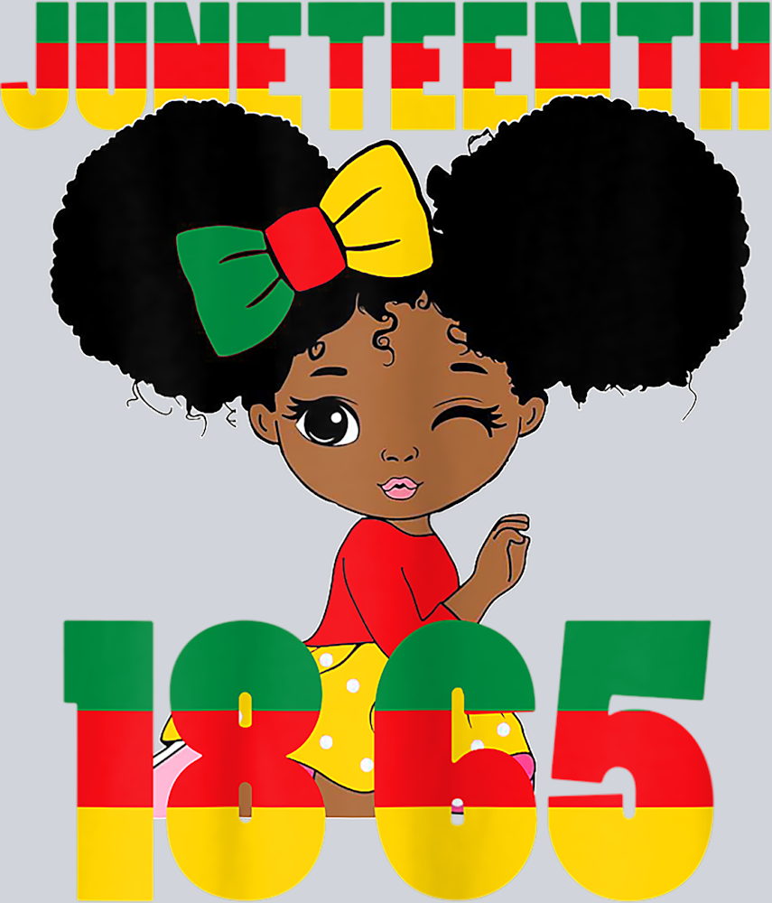 Juneteenth Celebrating 1865 Little Black Girl - STK03370