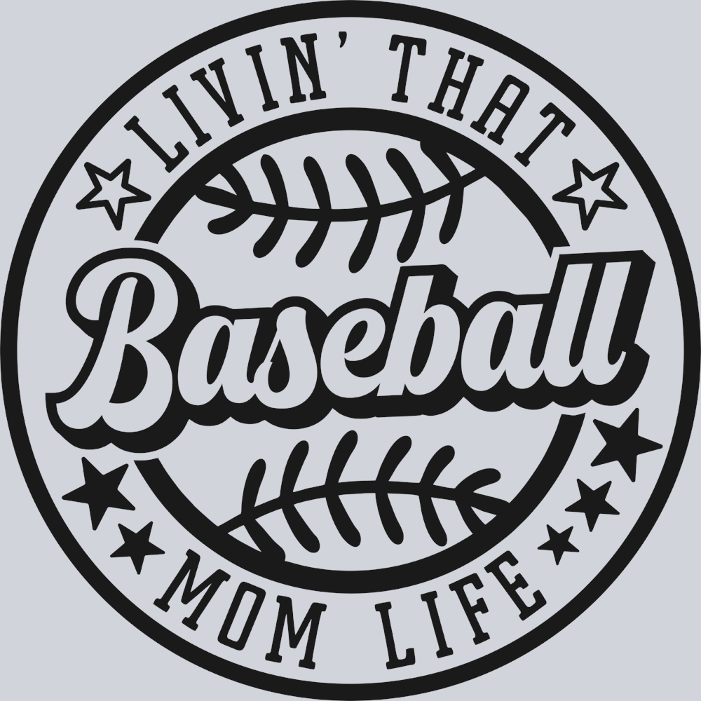 Livin That Baseball Mom Life - Black - STK03651