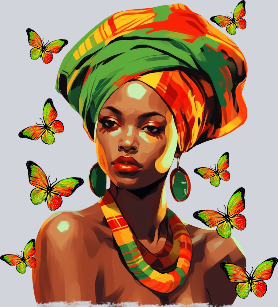 Juneteenth Woman Butterflies - STK03425