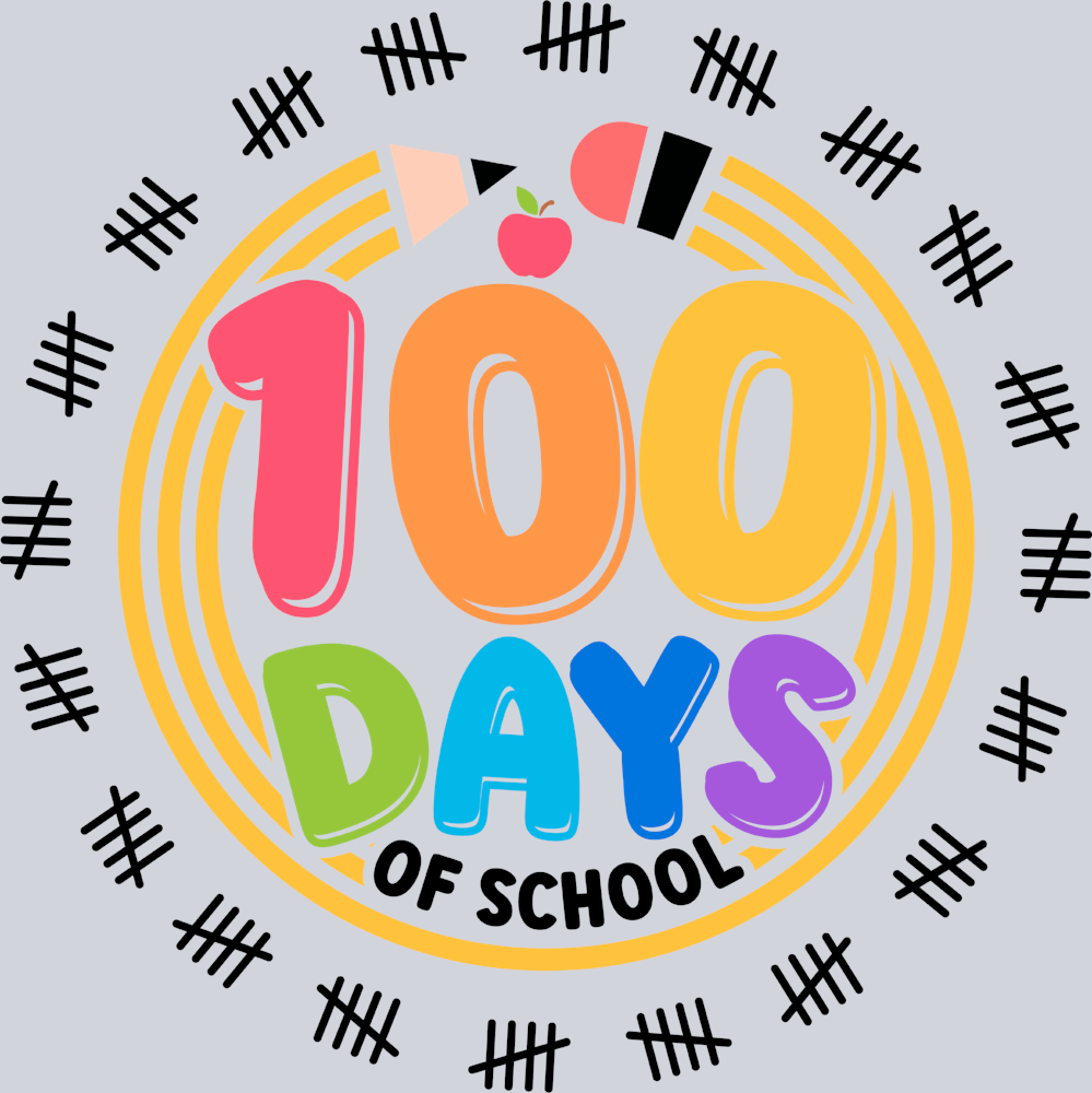 100 Days Of School Black - STK07280