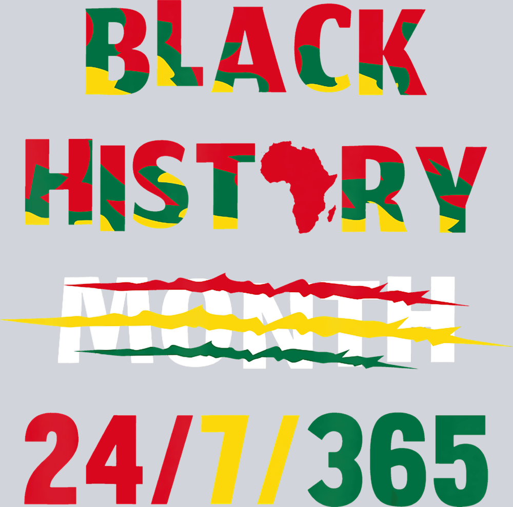 Black History 24 7 365 Africa Shred - STK00657