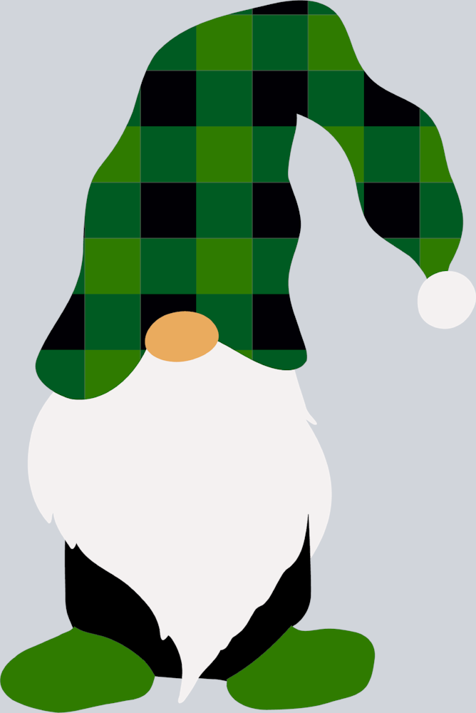 Gnome Skinny Green Plaid - STK02331