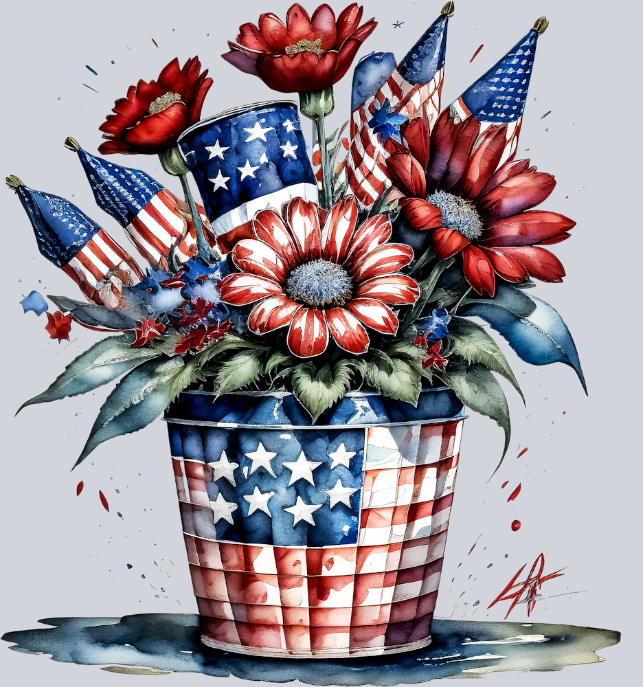 Patriotic Flowers 3 - STK04698
