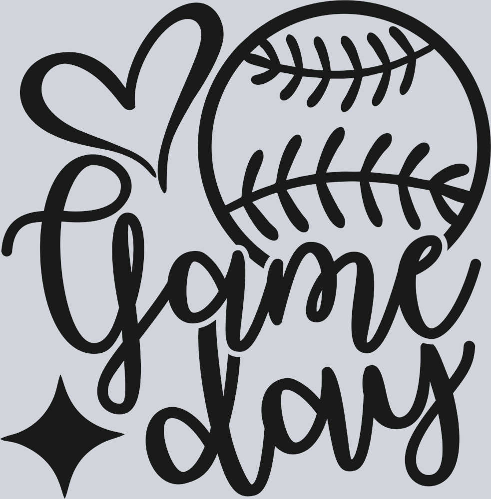 Baseball Game Day - Black - STK00402