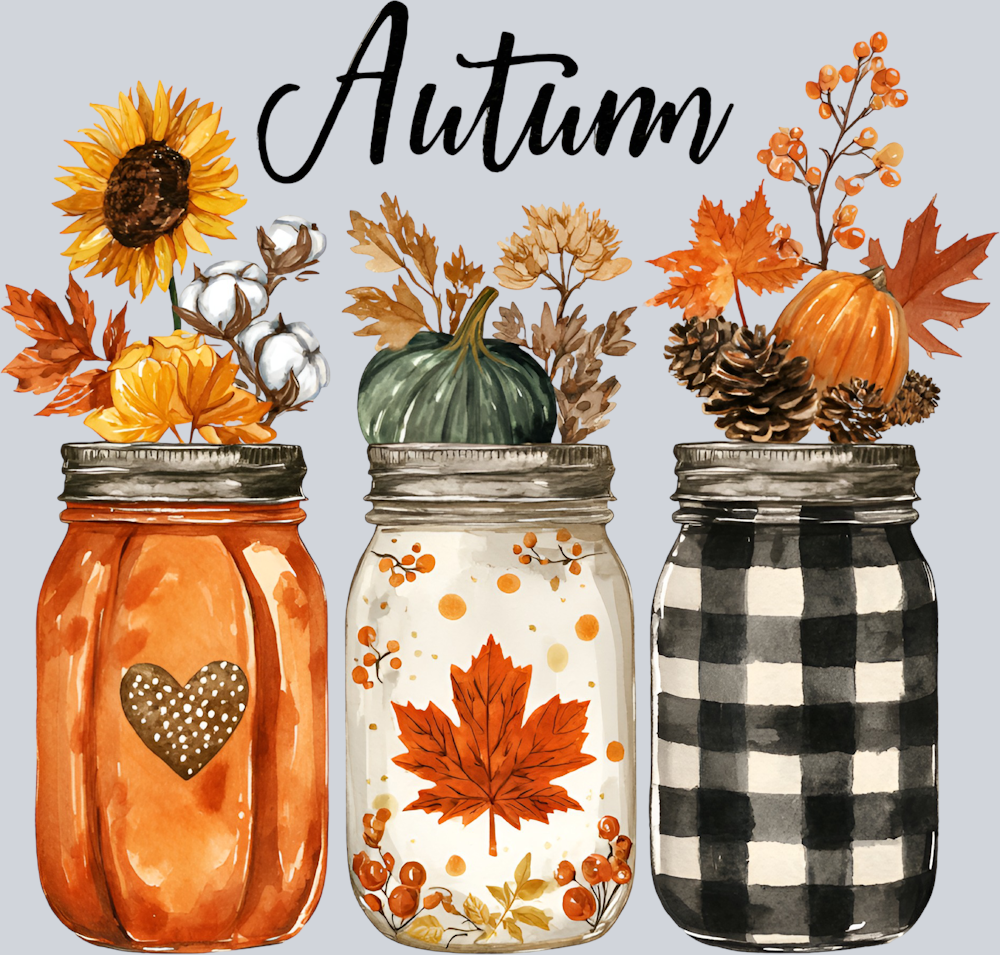 Fall Autumn Jars Black 2 - STK07350