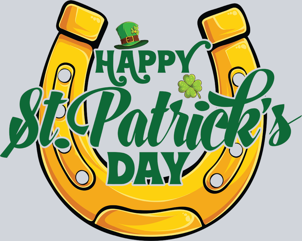 Lucky Happy St Patricks Horseshoe - STK03851