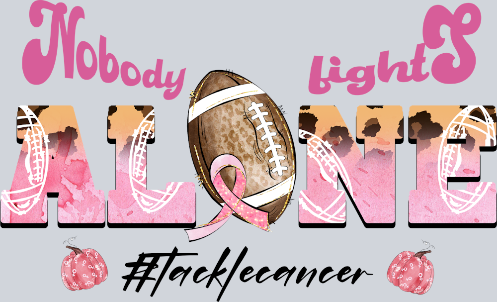 Breast Cancer Awareness Nobody Fights Alone Football - STK01143