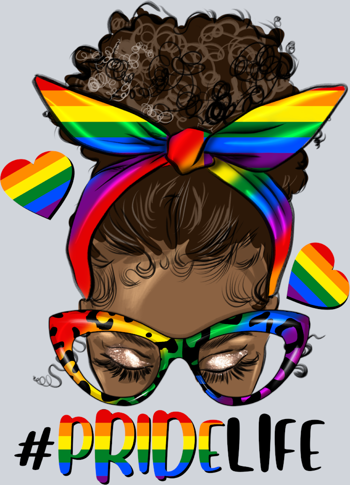Afro Messy Bun Pride Life - STK00075