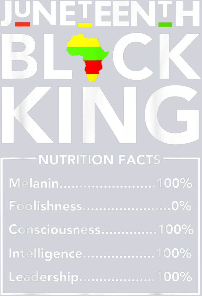 Juneteenth Black King Nutrition Facts - STK03360