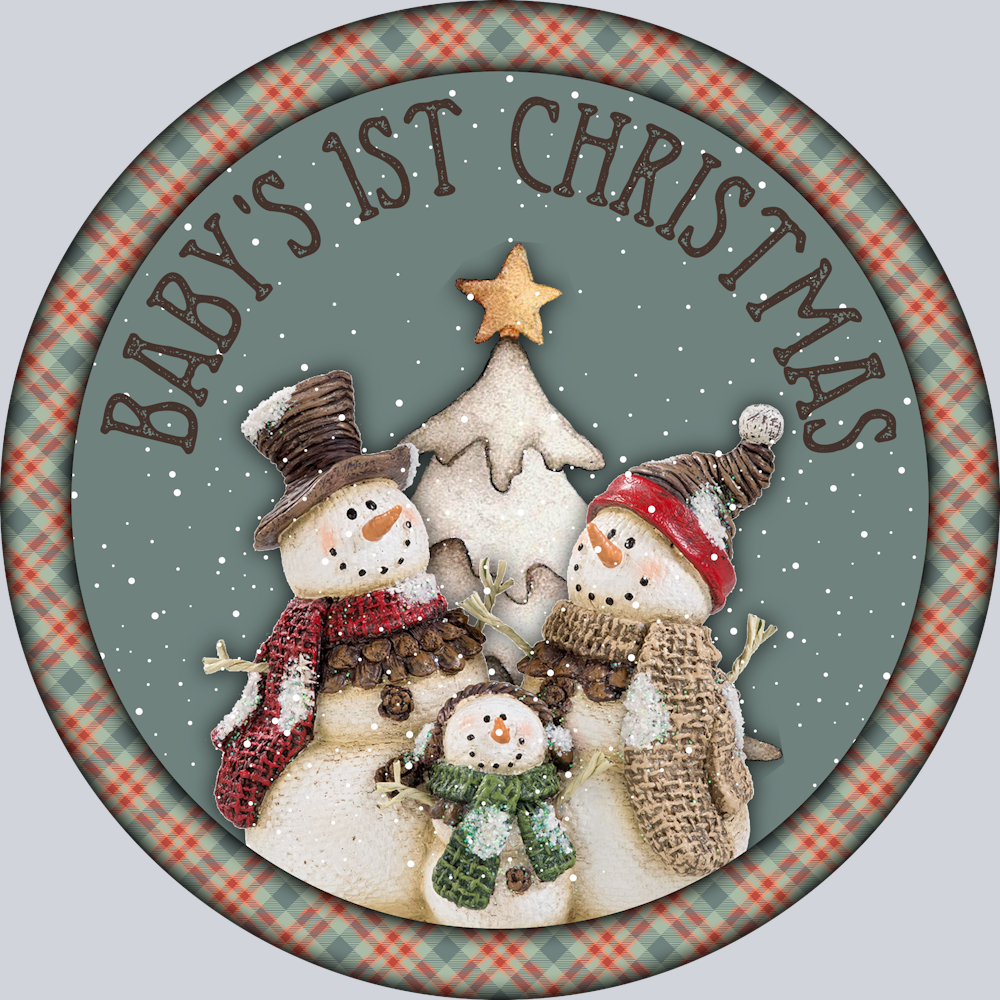 Babys 1st Christmas Snowman - STK00363