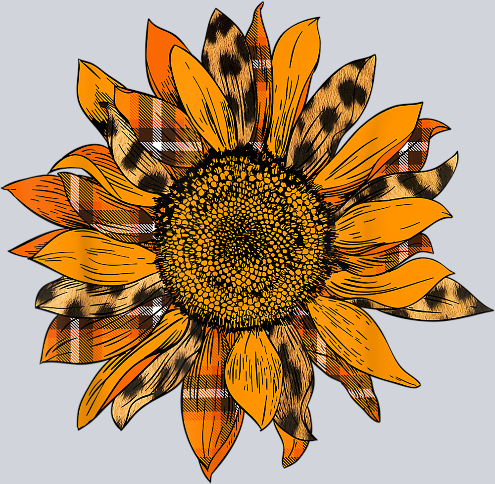 Leopard Sunflower Fall Vibes Autumn - STK03558