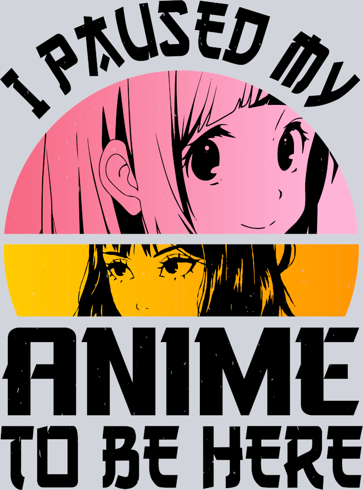 Paused Anime To Be Here Black - STK04703