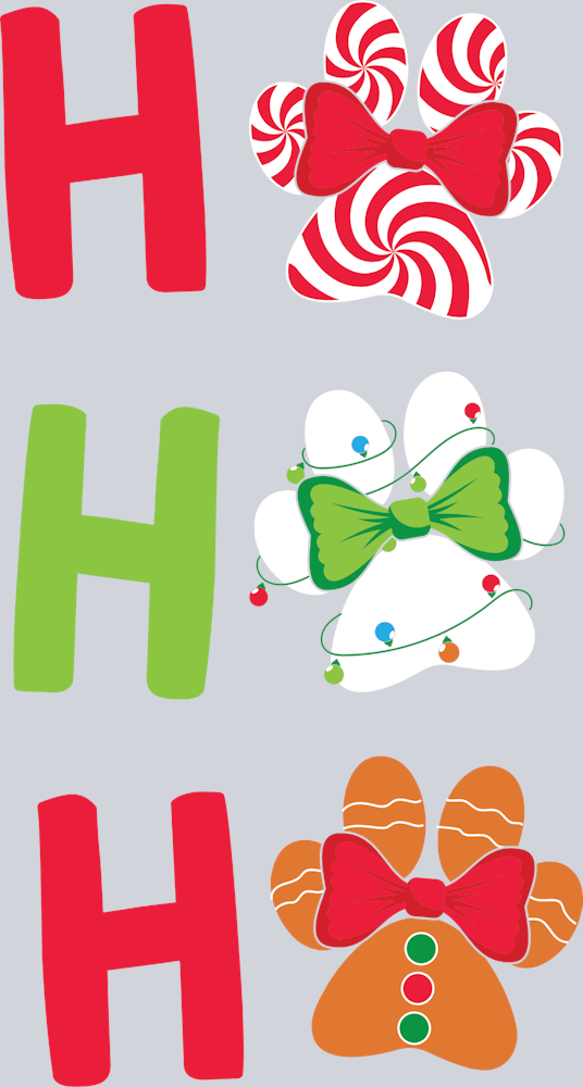 Ho Ho Ho Paw Prints - STK02759