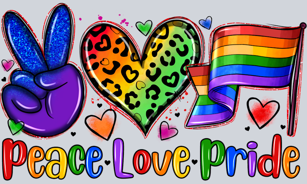 Peace Love Pride Flag - STK04776