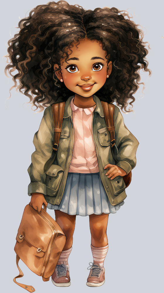 Cute Black Girl Back To School 17 - STK01552