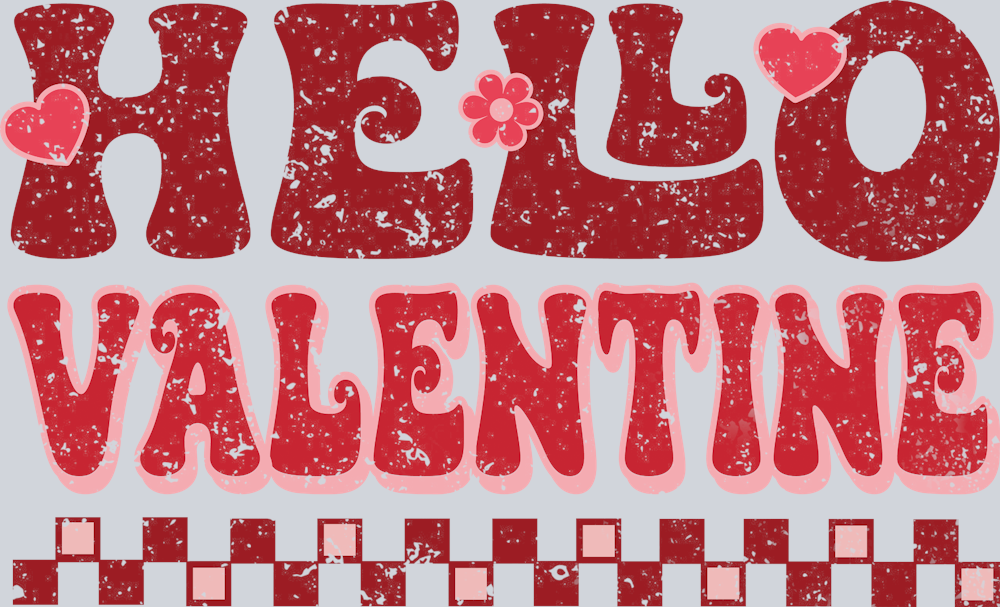 Retro Hello Valentine Red - STK05204