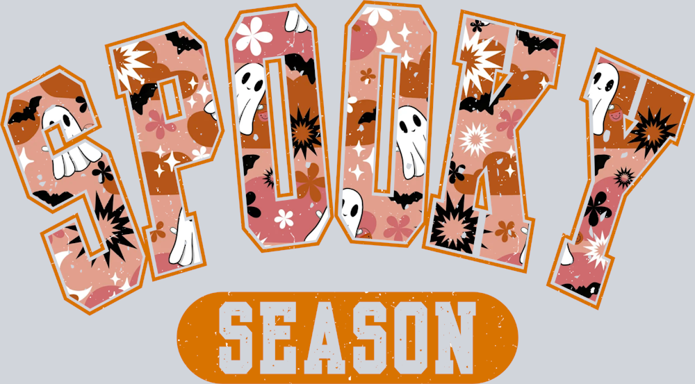 Orange Retro Spooky Season - STK04649