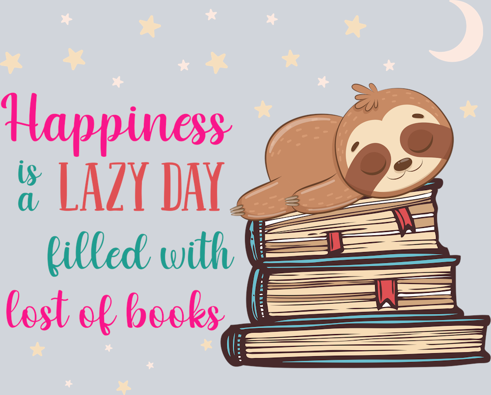 Books Sloth Lazy Books - STK01058