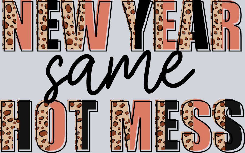 New Year Hot Mess Leopard - STK04496