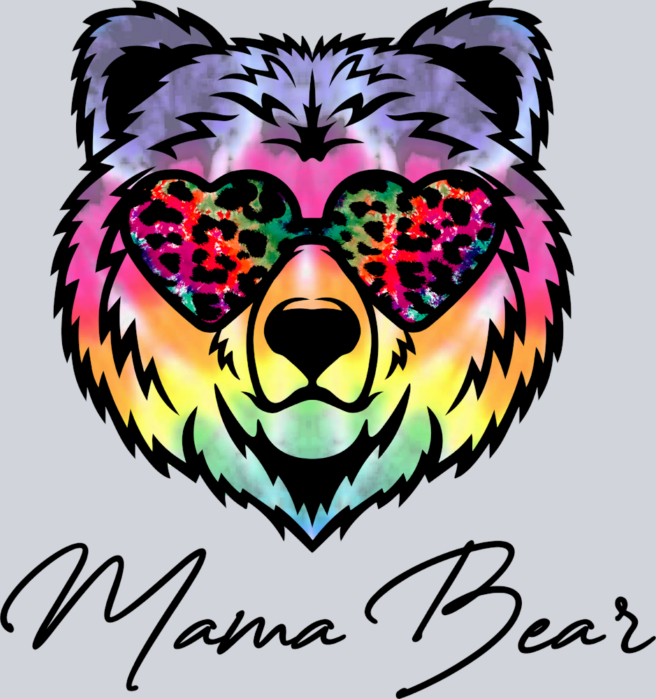 Mama Bear Rainbow Watercolor - STK03952