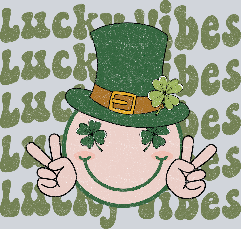 Retro Lucky Vibes Smiley - STK05217