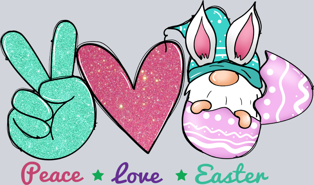 Peace Love Easter Gnome - STK07017