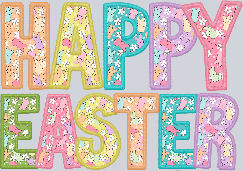 Happy Easter Faux Stitch - STK02538