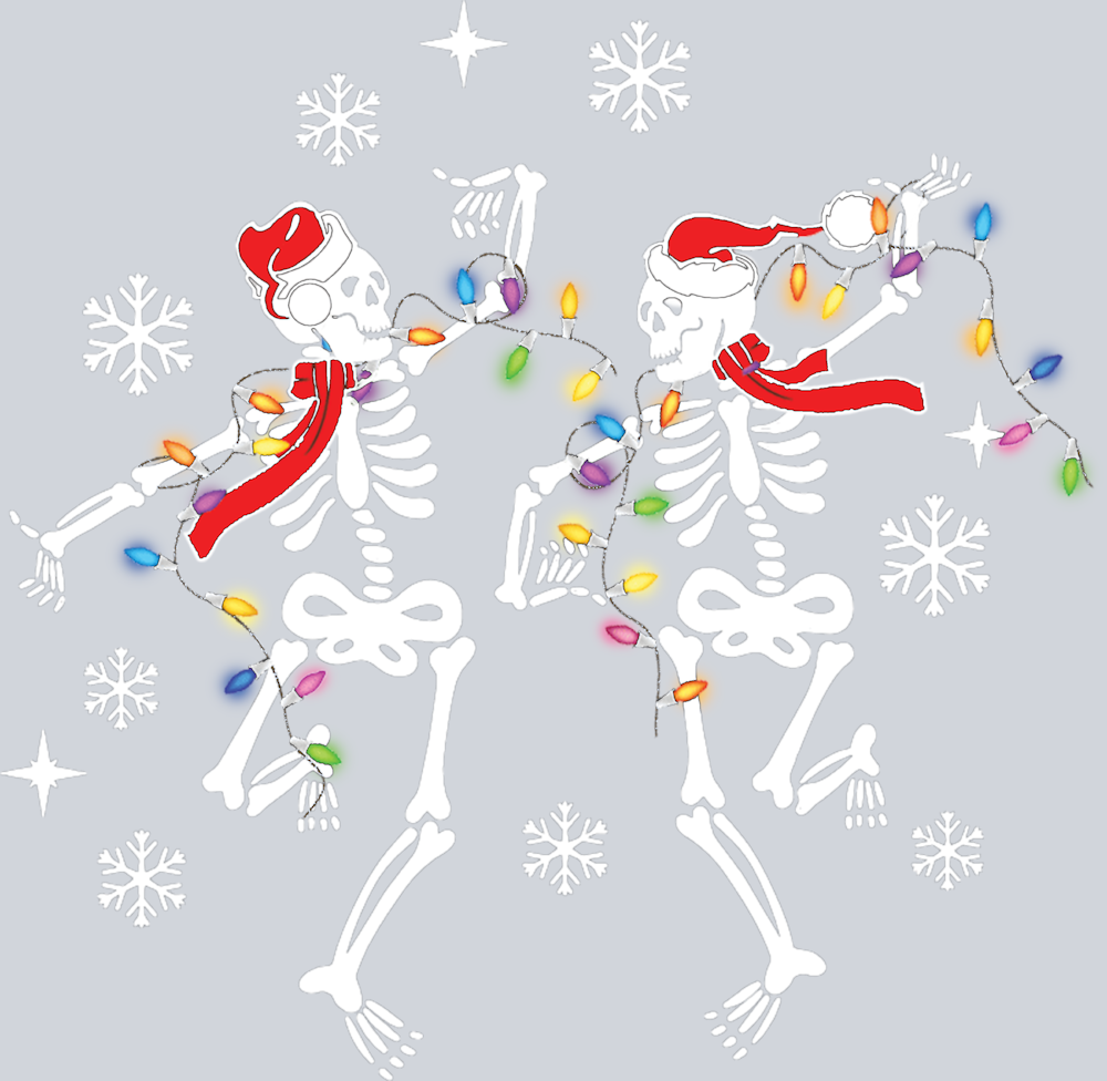 Christmas Two Skeleton Dancing - STK01338