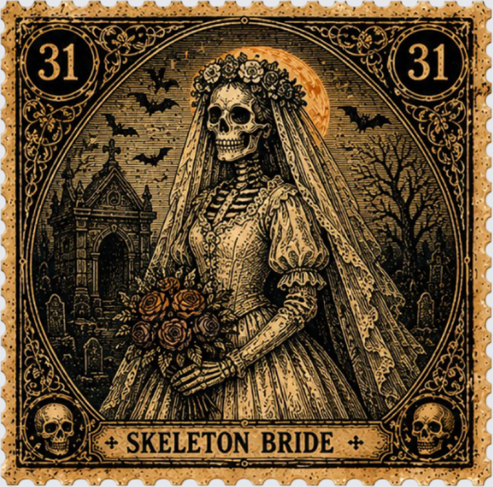 Skeleton Bride Stamp - STK08243