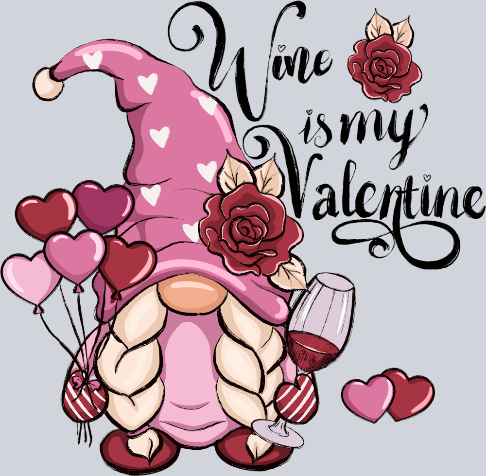 Gnome Wine Valentine - STK02343