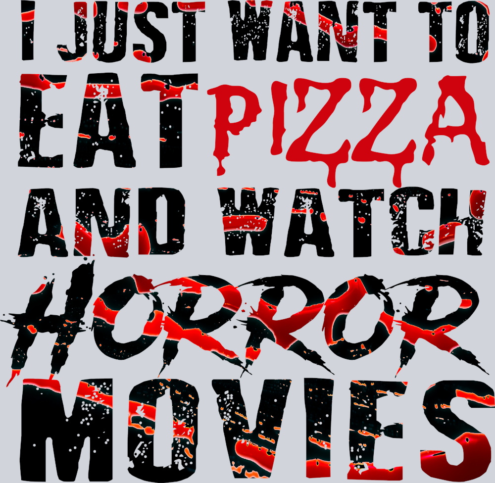 I Just Want To Eat Pizza Black - STK02944