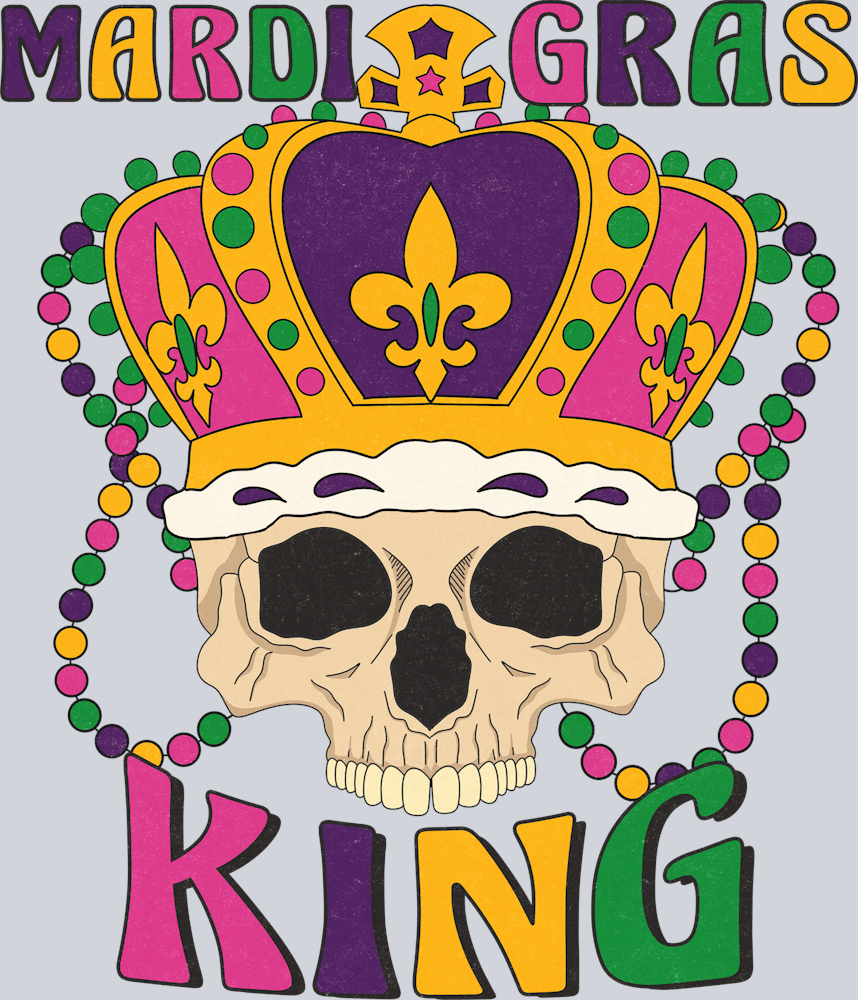 Skull Mardi Gras King - STK05537