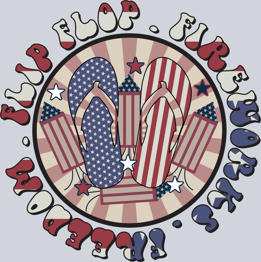 Flip Flop Fireworks Freedom - STK02039