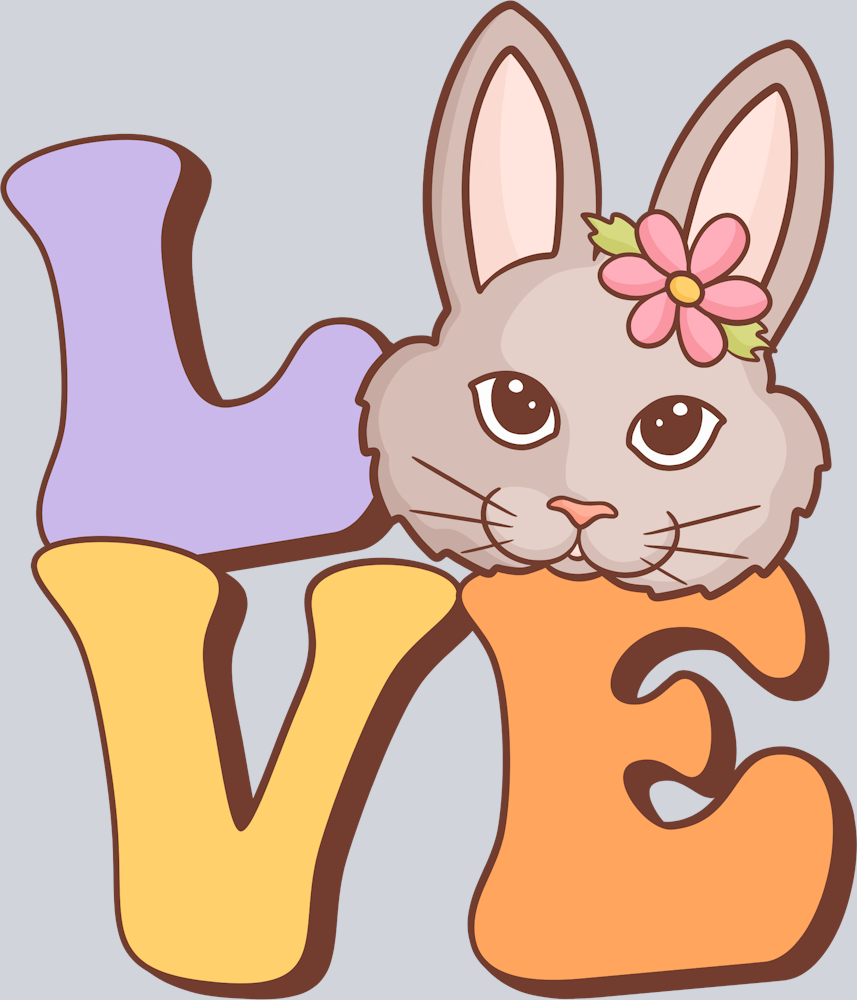 LOVE Easter Bunny 1 - STK07012