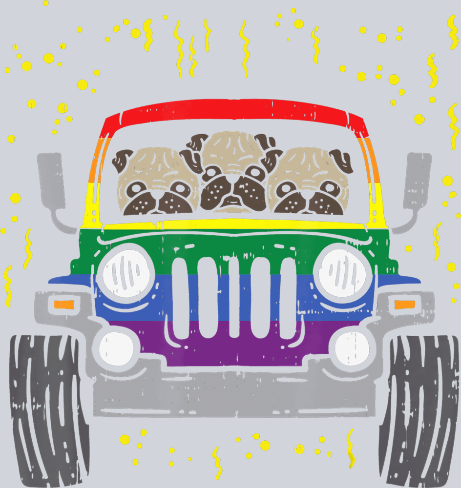 Pride Pugs Jeep - STK05013