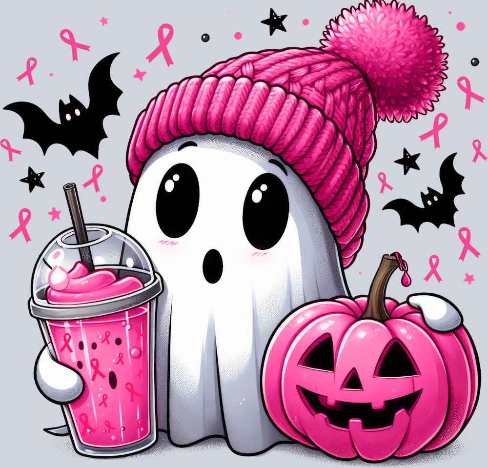 Spooky Ghost Breast Cancer - STK07323