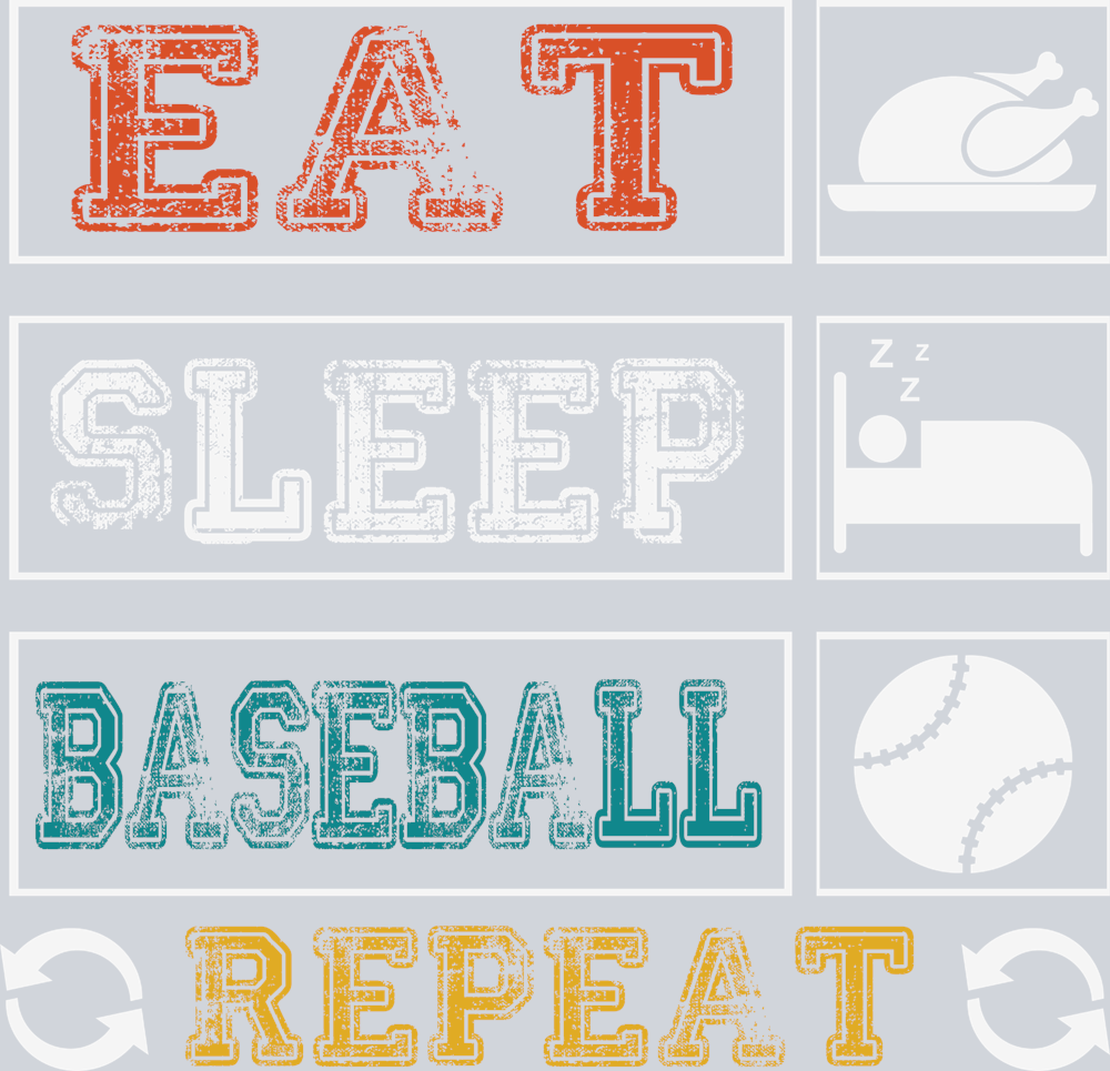 Sports Eat Sleep Baseball Repeat - STK05679