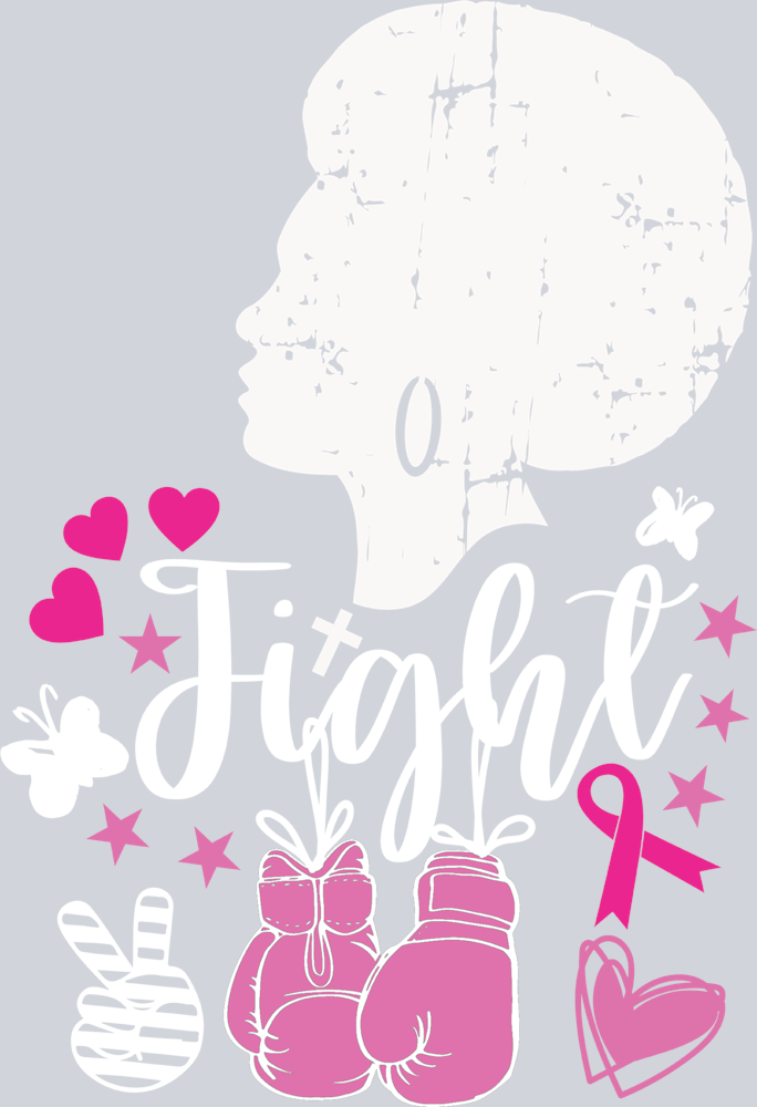 Breast Cancer Awareness Fight 2 White - STK01127