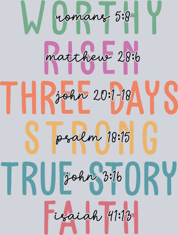 Worthy Risen Three Days Strong True Story Faith - STK06531