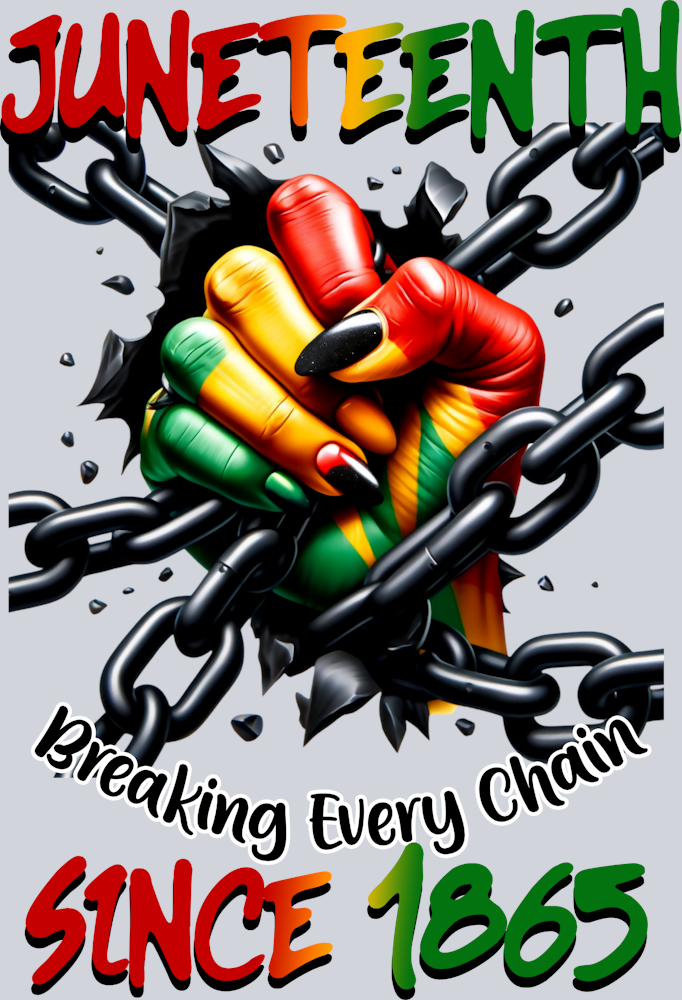 Juneteenth Breaking Every Chain Since 1865 Female Fist 1 - STK03365