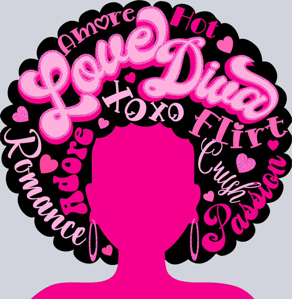 Love Diva Pink Afro - STK03716