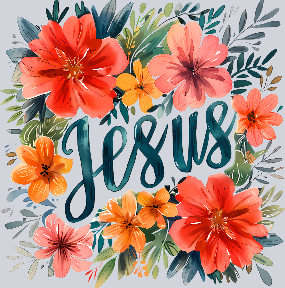 Jesus 2 Floral - STK03313