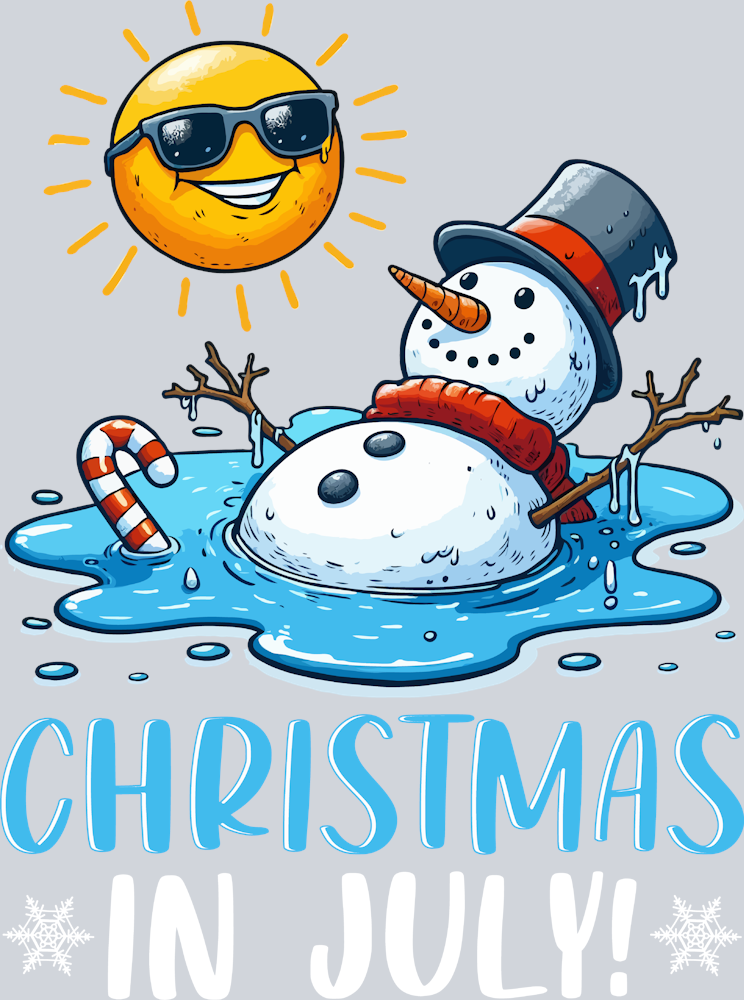 Christmas In July Frosty The Snowman Melting - STK01313