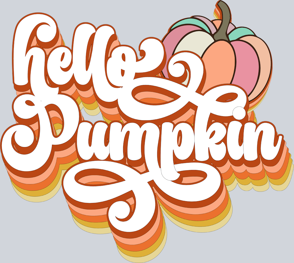 Retro Hello Pumpkin - STK07247